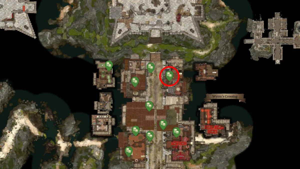 Baldur's Gate 3 (BG3) Facemaker's Boutique & Carm's Garm Locations Baldurs-Gate-3-BG3-Clothing-Store-Locations-Carms-Garm-Rivington