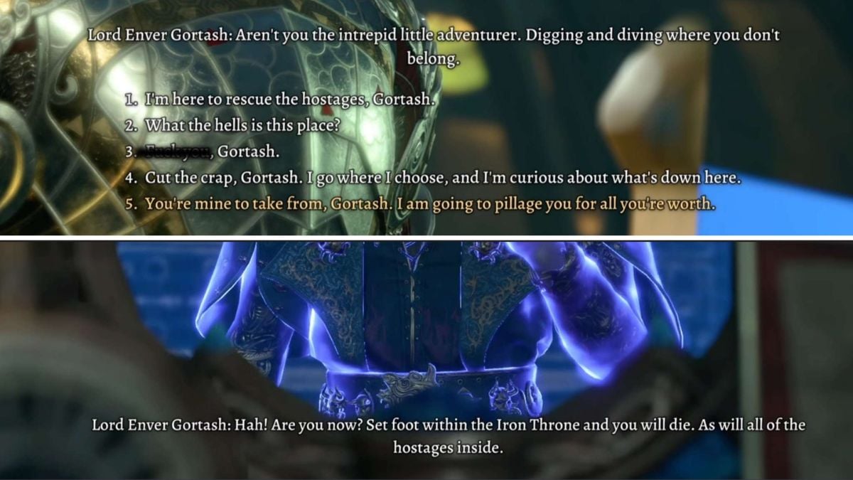 Sorry Larian Studios – Dark Urge & Gortash Belong Together, and We Have Proof Collage-style-Image-featuring-unique-dialogue-between-Gortash-and-Dark-Urge