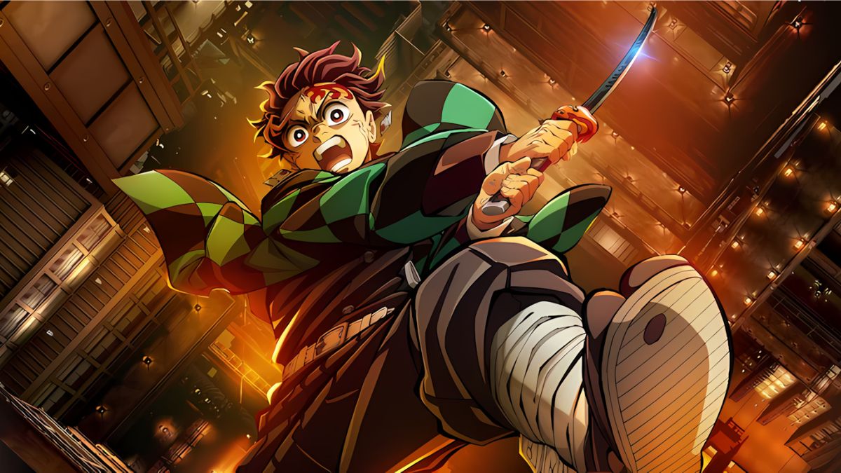 Demon Slayer Makes Its Way To Live-Action In New Netflix Series Tanjiro-Kamado-lashing-out-with-a-sword-in-the-official-promotional-art-work-of-Demon-Slayers-upcoming-Infinity-Castle-movie-trilogy