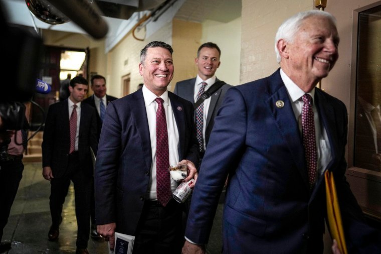 Image: Rep. Ronny Jackson, R-Texas, walks during the opening day of the 118th Congress at the U.S. Capitol on Jan 3, 2023.